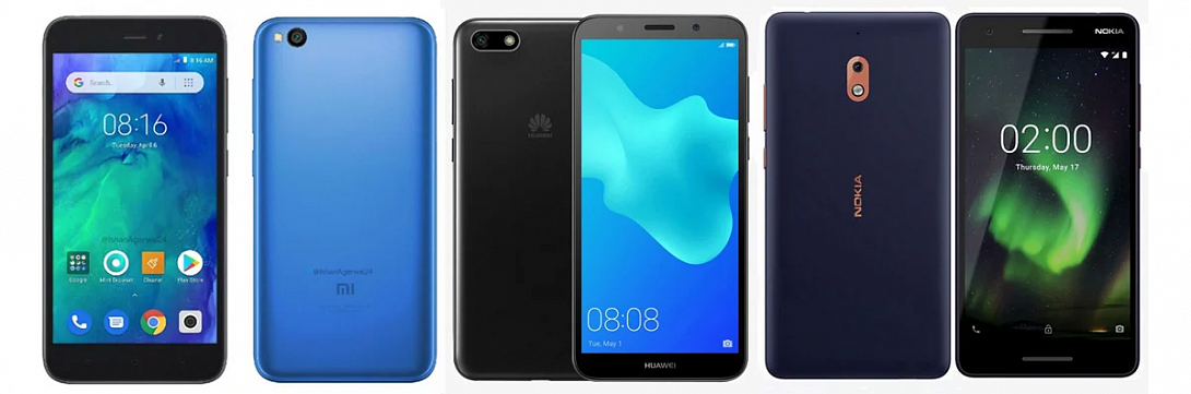 Сравниваем бюджетные смартфоны на чистом андроиде: Xiaomi Redmi Go против  Nokia 2.1 и Huawei Y5 Lite